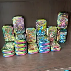 Pokemon Prismatic Evolutions Mini Tin x18 - New & Sealed - Free Fast Shipping ✅ - Image 1