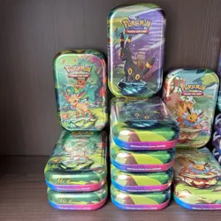 Pokemon Prismatic Evolutions Mini Tin x18 - New & Sealed - Free Fast Shipping ✅ - Image 2