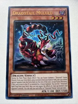 Dracotail Mululu 1st Edition Ultra Rare JUSH-EN005 Yu-Gi-Oh! NM Pack Fresh - Image 1