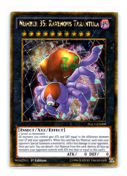 Number 35: Ravenous Tarantula PGL3-EN009 Gold Secret Rare 1st Edition - Yugioh - Image 1