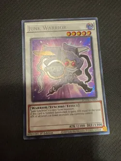 Yugioh Junk Warrior SHIPPED TOMORROW BLMm-en009 Chibi Secret Rare - Image 1