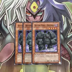 POTD-EN013 x3 Destiny Hero - Defender Common Excellent Condition Yugioh - Image 1