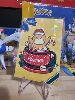 Pokemon Merry Christmas Card Database - Santa Hat Psyduck - Image 7