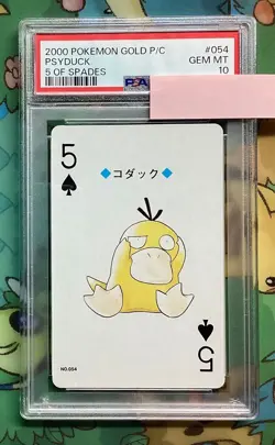 Pokemon Card 2000 Playing Cards Gold Hooo Kodak Psa10 Poker - Image 1