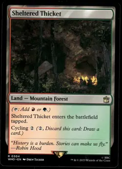 4x Sheltered Thicket - Universes Beyond: Doctor Who - NM - MTG - Image 1