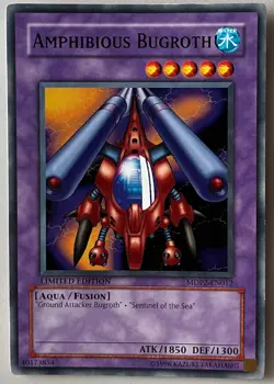 Yu-Gi-Oh! AMPHIBIOUS BUGROTH Card Moderate Play 1996 Limited Edition MDP2-EN012 - Image 1