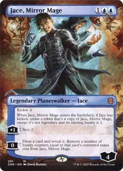 Jace, Mirror Mage (Borderless) [Zendikar Rising] Near Mint MTG - Image 1