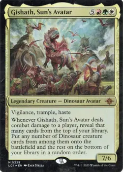 Gishath, Sun's Avatar - Foil LCI VLP/NM MTG Magic Card - Image 1