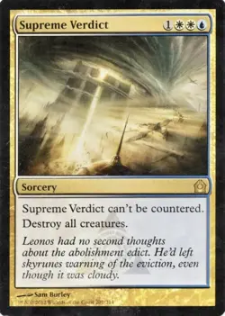 MTG - Supreme Verdict - Return to Ravnica - Light Play - Normal Magic Card - Image 1