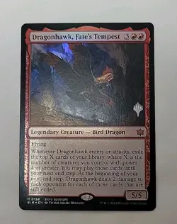 Dragonhawk, Fate's Tempest Bloomburrow Foil Promo Magic The Gathering MTG M/NM - Image 1