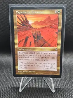 Magic: The Gathering SQUANDERED RESOURCES Visions (Reserved List Magic Card) MTG - Image 1