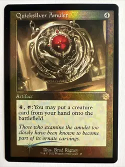 MTG - Quicksilver Amulet - Retro Foil Rare Magic the Gathering The Brothers War - Image 1