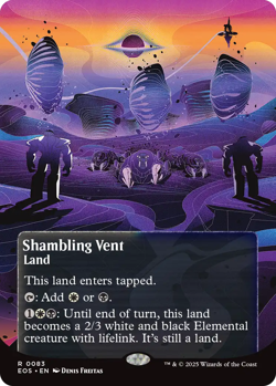 Shambling Vent 0083 ~ **Borderless** Rare Mint MTG Edge of Eternities - Image 1