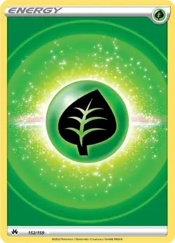 Grass Energy (Texture Full Art) - Crown Zenith - 152/159 - Pokemon TCG - NM HOLO - Image 1