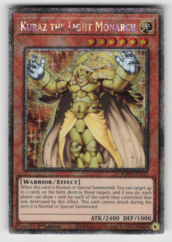 Kuraz the Light Monarch Yugioh RA04-EN133 Platinum Secret Rare PSR NM - Image 1