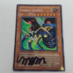 Yugioh Insect Queen Limited Edition Secret Rare CT1-EN005 - DAMAGED - Image 1