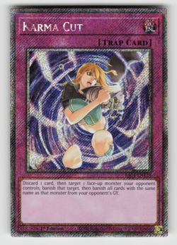 Karma Cut Yugioh RA04-EN128 Platinum Secret Rare PSR NM - Image 1