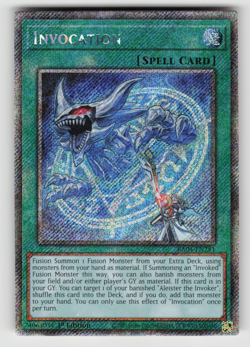 Invocation Yugioh RA04-EN281 Platinum Secret Rare PSR NM - Image 1