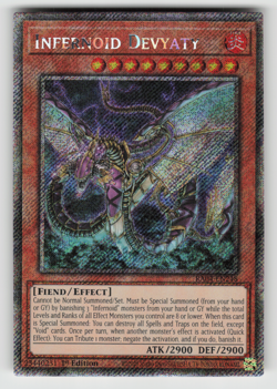 Infernoid Devyaty Yugioh RA04-EN248 Platinum Secret Rare PSR NM - Image 1