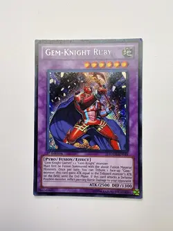 Gem-Knight Ruby • HA05-EN019 Secret Rare 1st Edition YuGiOh TCG Card - Image 1
