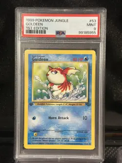 PSA 9 MINT Goldeen Jungle 1st Edition Pokemon Card 53/64 - Image 1