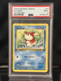 PSA 9 MINT Goldeen Jungle 1st Edition Pokemon Card 53/64 - Image 1
