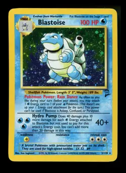 #2 Blastoise 2/130 Base Set 2 2000 Holo Rare WOTC Pokemon Card TCG - Image 1