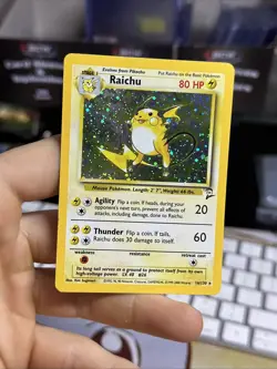 #3 Raichu 16/130 Base Set 2 2000 Holo Rare WOTC Pokemon Card TCG - Image 3