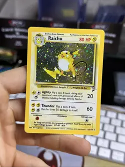 #3 Raichu 16/130 Base Set 2 2000 Holo Rare WOTC Pokemon Card TCG - Image 4