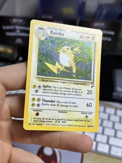 #3 Raichu 16/130 Base Set 2 2000 Holo Rare WOTC Pokemon Card TCG - Image 5