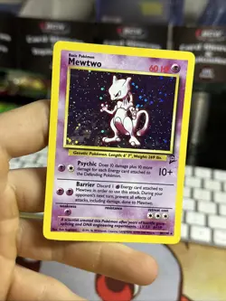 #3 Mewtwo 10/130 Base Set 2 2000 Holo Rare WOTC Pokemon Card TCG - Image 3