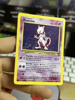 #3 Mewtwo 10/130 Base Set 2 2000 Holo Rare WOTC Pokemon Card TCG - Image 5
