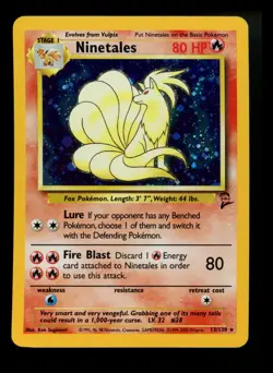 Ninetales 13/130 Base Set 2 2000 Holo Rare WOTC Pokemon Card TCG - Image 1