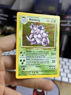 #2 Nidoking 11/130 Base Set 2 2000 Holo Rare WOTC Pokemon Card TCG - Image 5