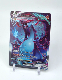 Custom SPARKLING HOLO Charizard Vmax Card Card READ DESCRIPTION BELOW - Image 1