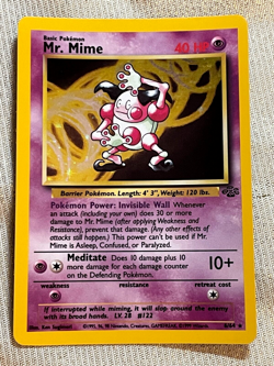 Pokemon TCG - Mr. Mime - Jungle 6/64 Holo Rare LP Card - Image 1
