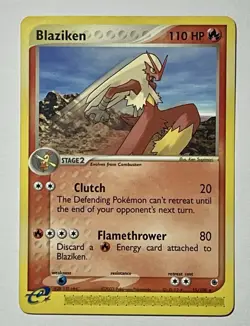Blaziken 15/109 (LP/NM) Rare EX Series: Ruby and Sapphire 2003 Pokemon Card - Image 1