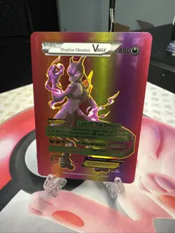 Shadow Mewtwo Vmax Rainbow Foil Fan Art Display Card, HP880 Lord Of The Shadow💥 - Image 1
