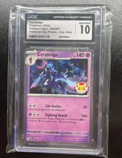 Pokemon TCG CGC 10 Ceruledge 040/091 Holo Pokemon Day Promo Card 2024 - Image 2