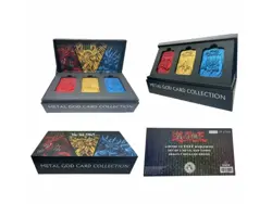 Yugioh Egyptian God Limited Edition Metal Card Collection Slifer Ra Obelisk New - Image 3