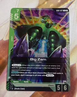 Gundam Card Game Big Zam GD01-027 R - Image 1