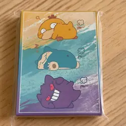 Pokemon TCG 60 Card Sleeves Kodak Snorlax Gengar Standard Size New Japan - Image 1