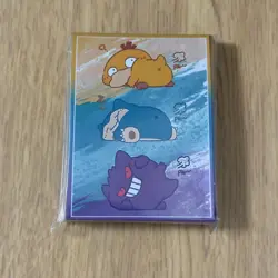 Pokemon TCG 60 Card Sleeves Kodak Snorlax Gengar Standard Size New Japan - Image 2
