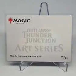 MTG Akul The Unrepentant 16/54 Art Card Outlaws Of Thunder Junction OTJ Gold Sig - Image 2