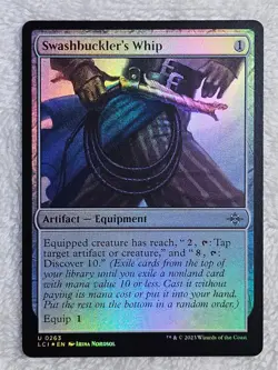 MTG Swashbuckler's Whip FOIL - The Lost Caverns of Ixalan #263 Magic Card U NM - Image 1