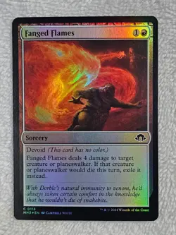 MTG Fanged Flames FOIL Modern Horizons 3 (MH3) #118 Magic Card NM - Image 1