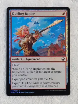 MTG Dueling Rapier FOIL #140 Adventures in the Forgotten Realms Card NM - Image 2