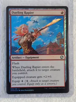 MTG Dueling Rapier FOIL #140 Adventures in the Forgotten Realms Card NM - Image 4
