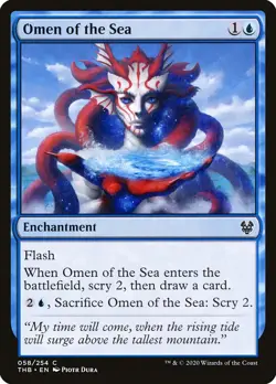 Omen of the Sea [Theros Beyond Death] Lightly Played Foil MTG - Image 1