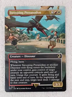 MTG Swooping Pteranodon (Borderless) #19 Jurassic World Collection Rare NM - Image 1